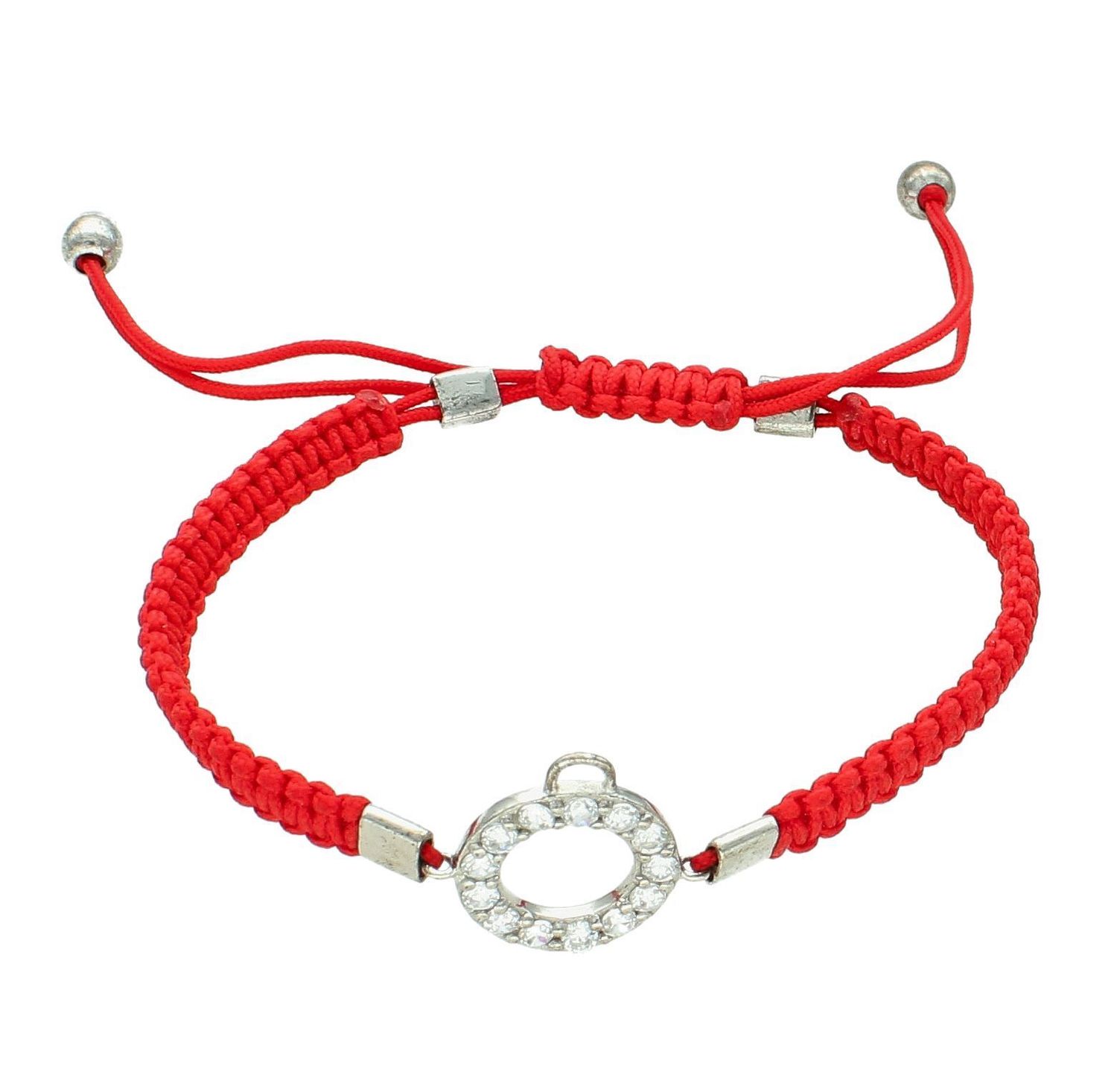 Srebrna bransoletka damska 925 na czerwonym sznurku z kółkiem w cyrkoniach AP012-0146 APART. Srebrna bransoletka damska. Bransoletka srebrna na sznureczku. Bransoletka na czerwonym sznureczku na prezent. Bransoletka z kółeczkiem w cy.jpg